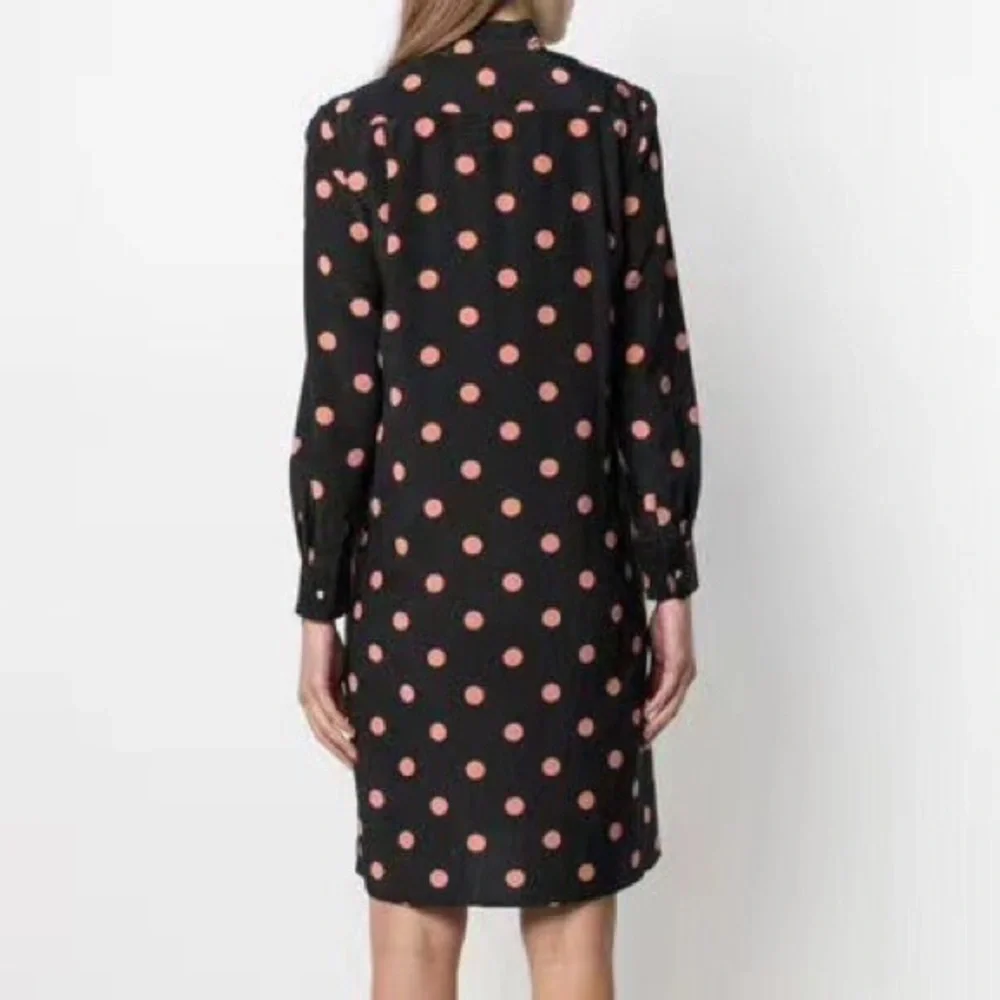 NWT $498 Tory Burch Polka Dot Bow Tie Silk Shift Dress